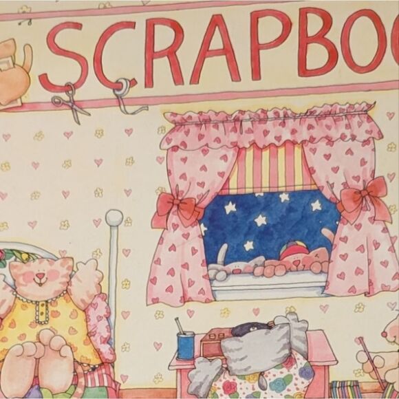 Vintage 90s Due Dreamer CR Gibson kitty cat theme scrapbook - Picture 2 of 15
